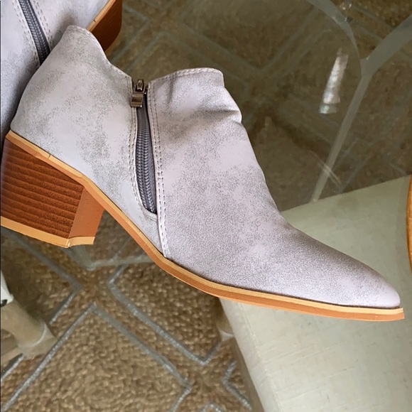 ✨RESTOCKED!! Gray Blue Leather Booties✨ - Picture 8 of 8